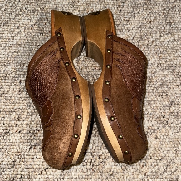 Lucky Brand Suede and Leather Clogs - Picture 2 of 5